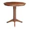 International Concepts Round 36 in Rd Top Pedestal Table, 12 in Leaf, 34.9 inH, Adjustable Height, Espresso, 36 W, 48 L, Wood K581-36RXT-27B-6B - alternate 5